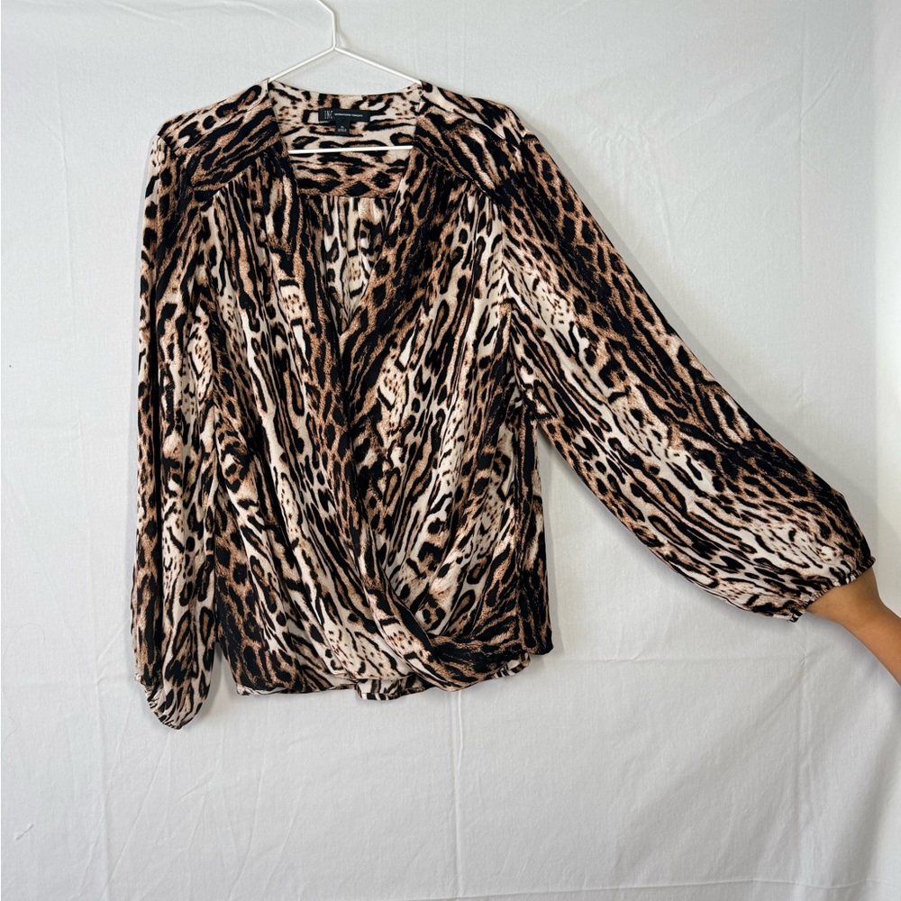 INC Bold Animal Print, Chic Blouse - Picture 4 of 6